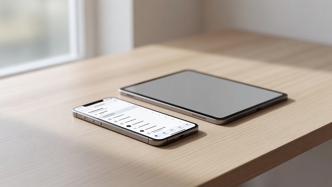 iPhone 与 iPad 屏幕上显示 Safari 分享菜单与添加到主屏幕选项的实景照片